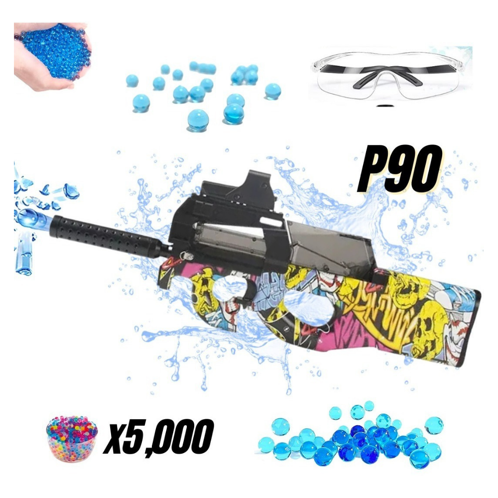 Ametralladora Automatica P90 Blaster Arma Juguete Hidrogel