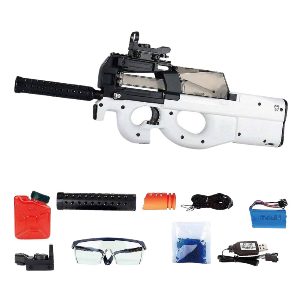 Ametralladora Automatica P90 Blaster Arma Juguete Hidrogel