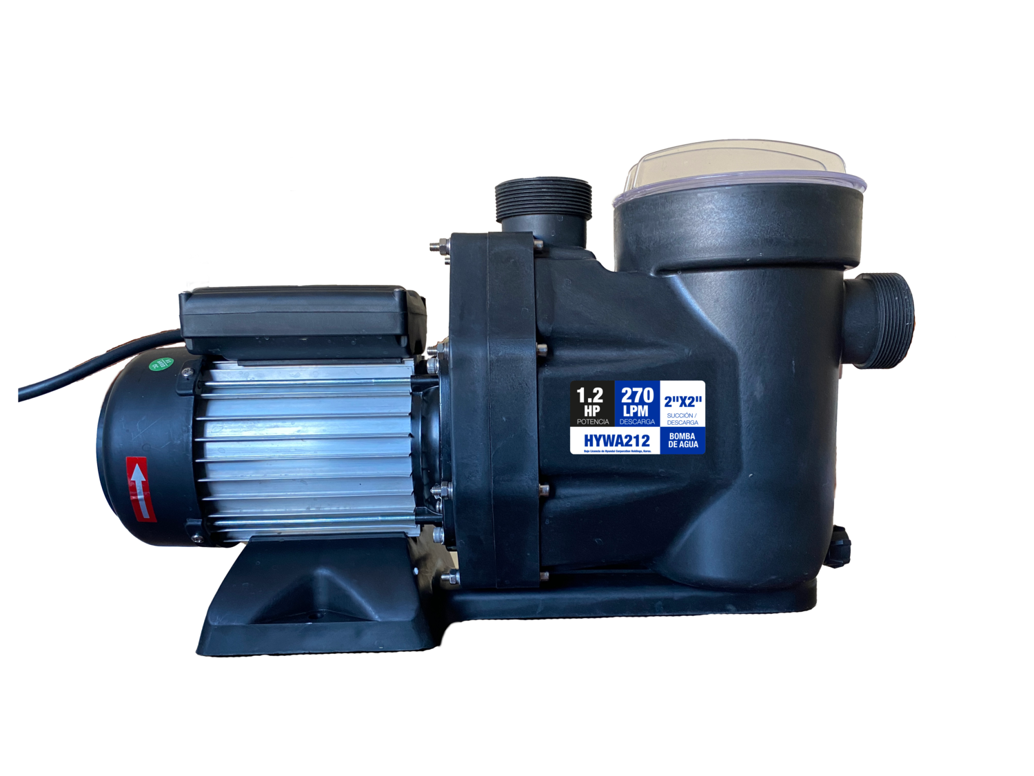 Bomba De Agua Electrica Hyundai 1.2 Hp Succión/Descarga 2x2 Pulgadas - HYWA212