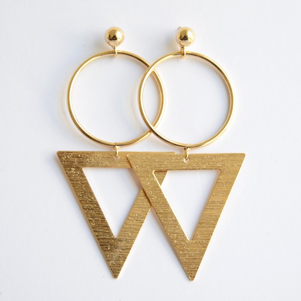 Arete Geometrico-Baño Oro 18K