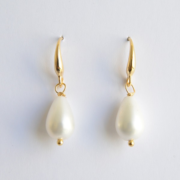 Arete Perla Princesa-Baño Oro 18K