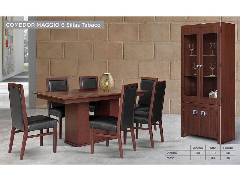 Buffet vitrina para comedor modelo maggio - tabaco - këssa Buffet vitrina para comedor modelo maggio - tabaco - këssa