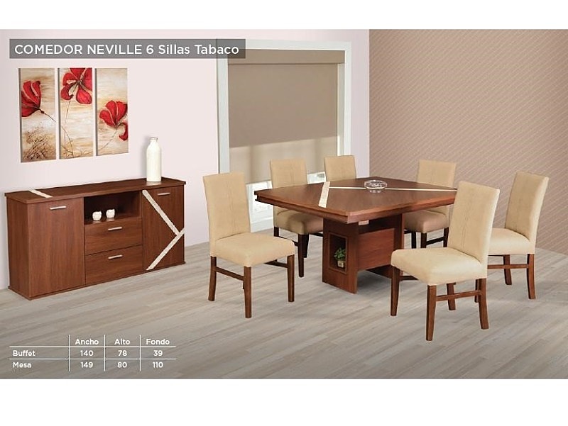 Buffet para comedor modelo neville - tabaco - këssa Buffet para comedor modelo neville - tabaco - këssa