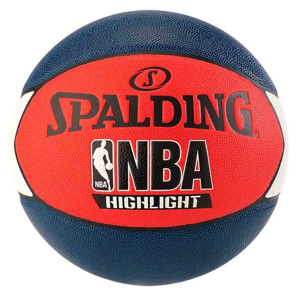 Balon Basquetbol Spalding Nba Highlight Rojo/blanco/azul Pu #7 Con Regalo
