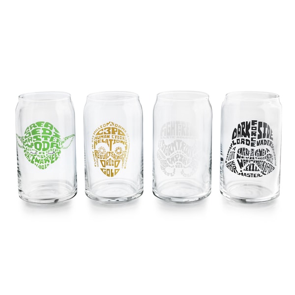 Juego De 4 Vasos Tipo Lata Star Wars