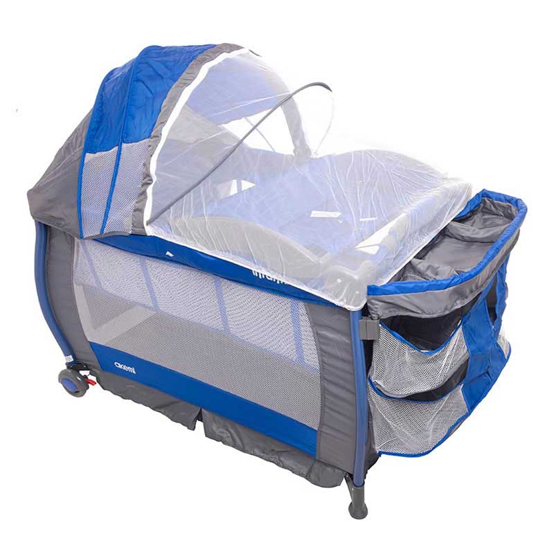 Cuna De Viaje Akemi Grey/blue