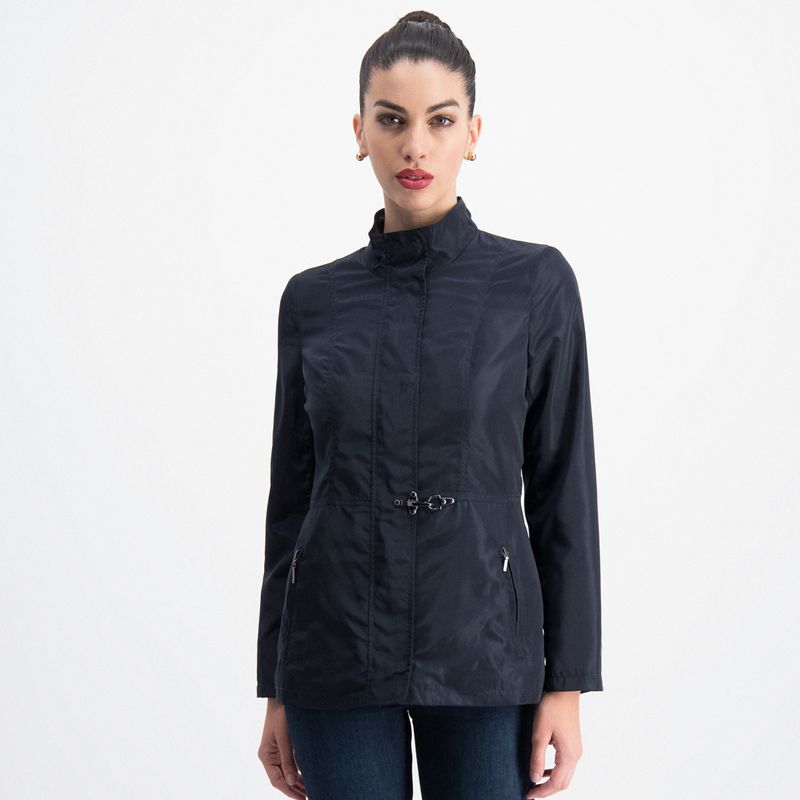 Gabardina Shyla Para Mujer Cuello Aletilla Y Herraje.