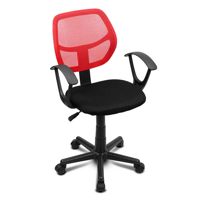 Silla Secretarial Operativa Onof Respaldo Malla Oficina - Rojo