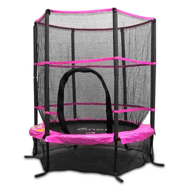 Trampolin 1.4 Mts Onof Jmp-55 Brincolin Infantil Individual Con Red Tumbling - Rosa