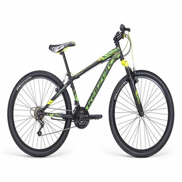 Bicicleta De Montaña Mtb Kaizer R26 Negro Mate/verde Neon,