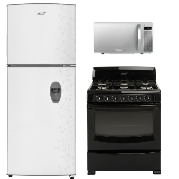Combo Refri + Estufa + Horno AT119FG + AF5021B + WM1207D Whirlpool Varios