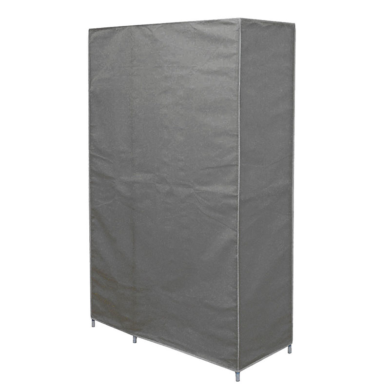 Closet Armable Portatil Entrepaños Tela Ecologica Gris Orzanizador