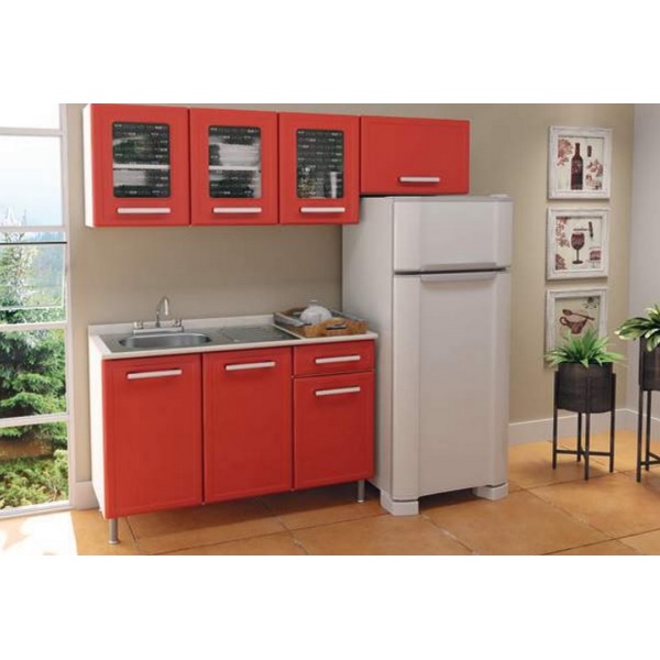 Cocina Gourmet 1.80 Rojo Y Blanco - Këssa