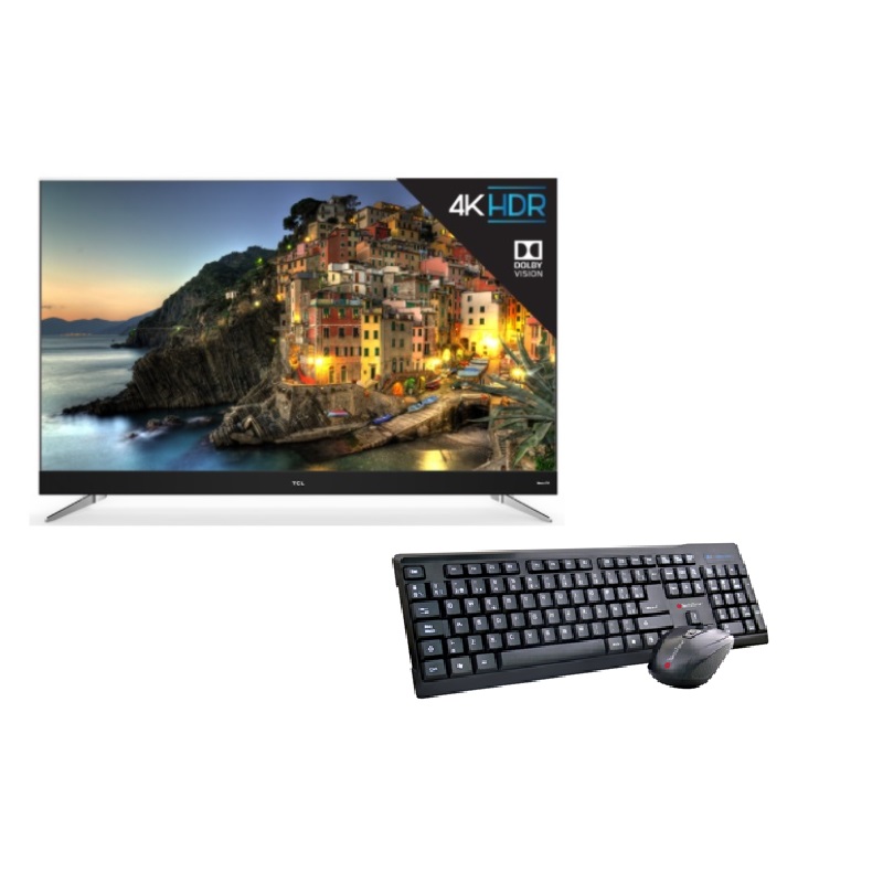 PANTALLA SMART TV TCL 55 Pulgadas 4K Modelo 55C803 + TECLADO Y MOUSE INALAMBRICO DE REGALO