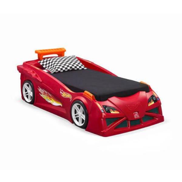 Cama Auto Carreras Hotwheels Roja/camita/step2