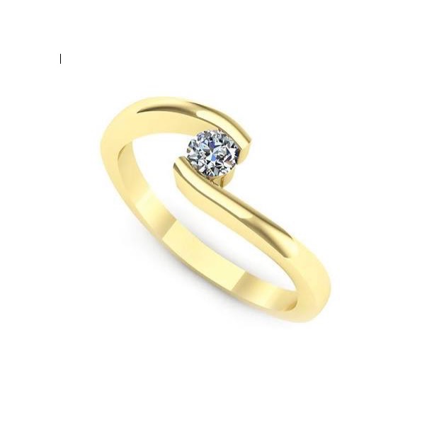 Anillo Svetlana Petrov® De Oro De 14K Con Diamante Natural Redondo De 20 Pts