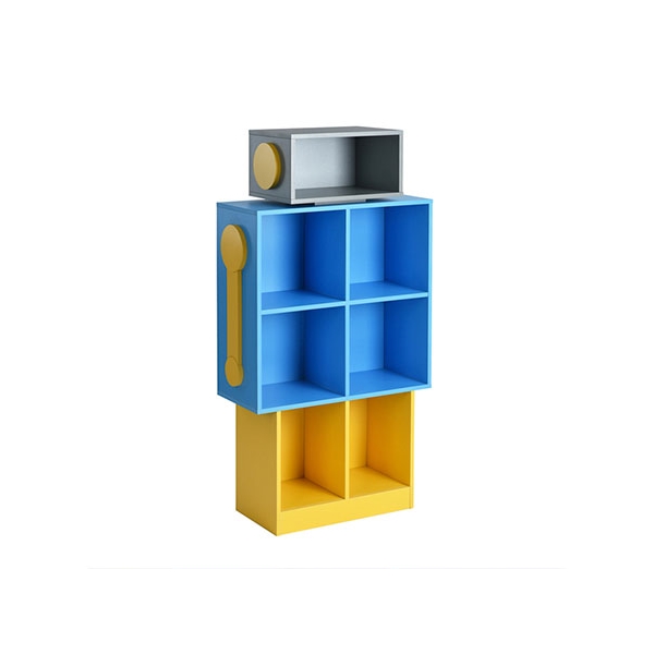 Librero Robot Saru Azul / Amarillo / Gris - Këssa
