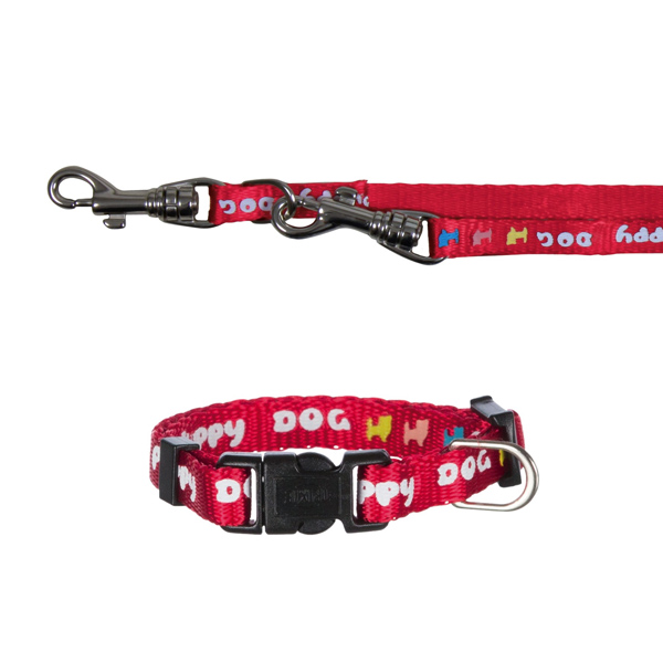 Trixie Collar Con Ramal Para Cachorros, 16-23Cm/8Mm, 2M, Rojo