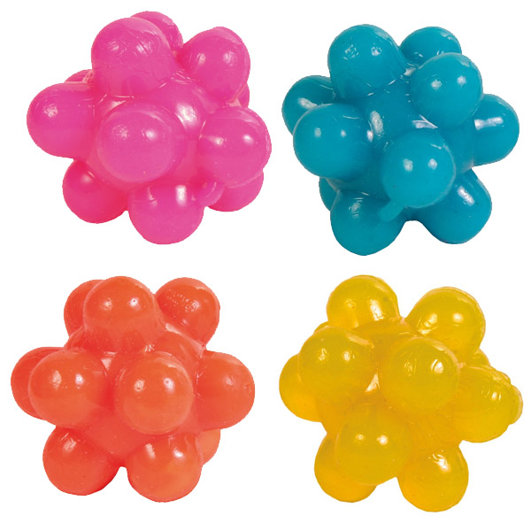 Trixie Set De Pelotas Con Protuberancias, 4 Pelotas Caucho Para Gato , Multiformas 3,5 Cm, Multicolor