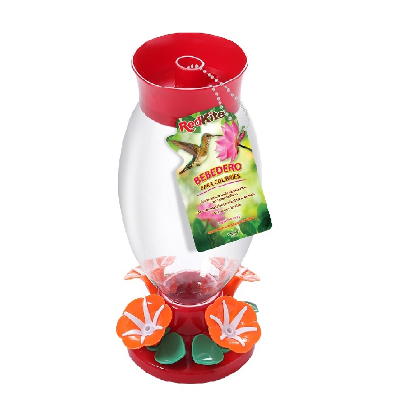 Alimentador Bebedero Colibrí 2 Litros Hibiscos Redkite