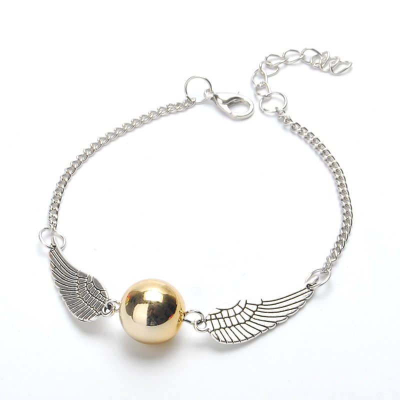 Pulsera De Cadena Metálica Snitch Dorada Harry Potter Byteshop