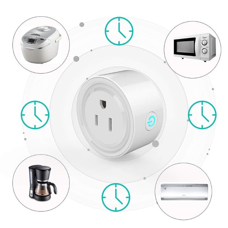 Clavija Contacto Inalambrico Wifi Google Assist y Alexa