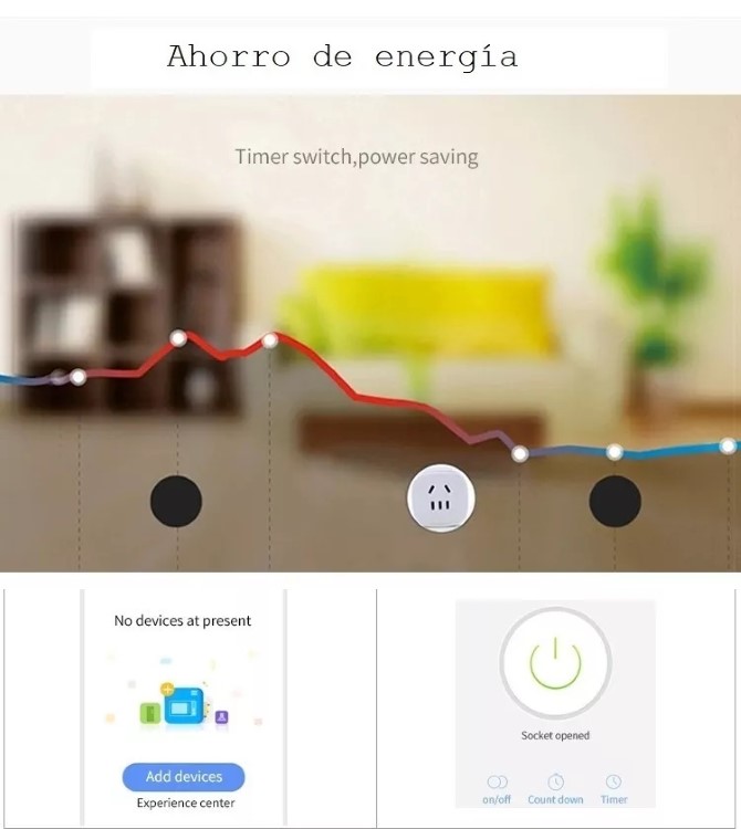 Clavija Contacto Inalambrico Wifi Google Assist y Alexa