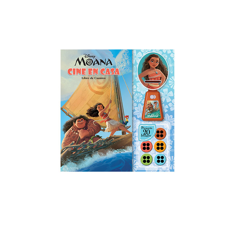 Libro Cuentos Uinteractivo Cine Casa Moana Proyector Disney