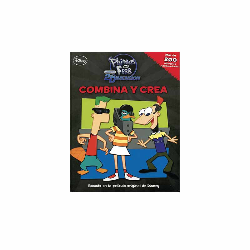 Libro Combina Y Crea Phineas Y Ferb Niños Juego Disney