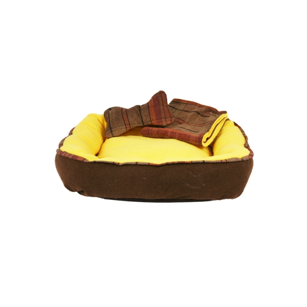 Cama C/frazada Y Juguete Amarilla Chico Fancy Pets