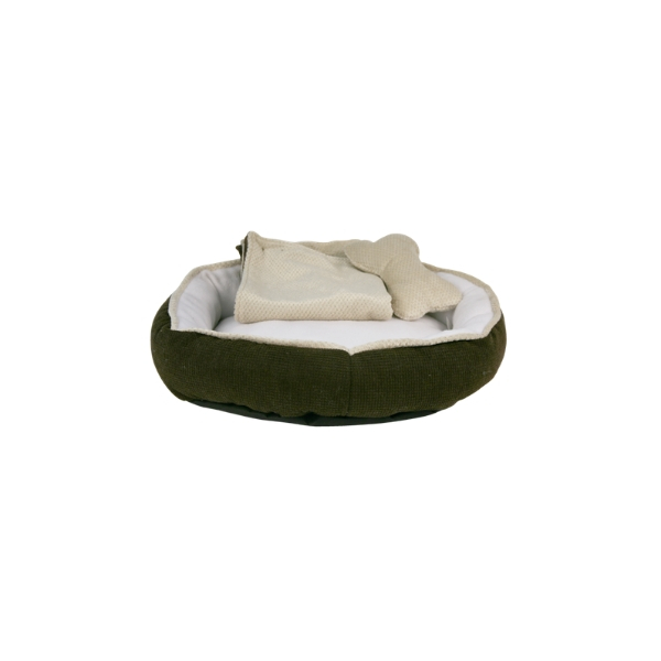 Cama C/frazada Y Juguete Blanca Mediana Fancy Pets