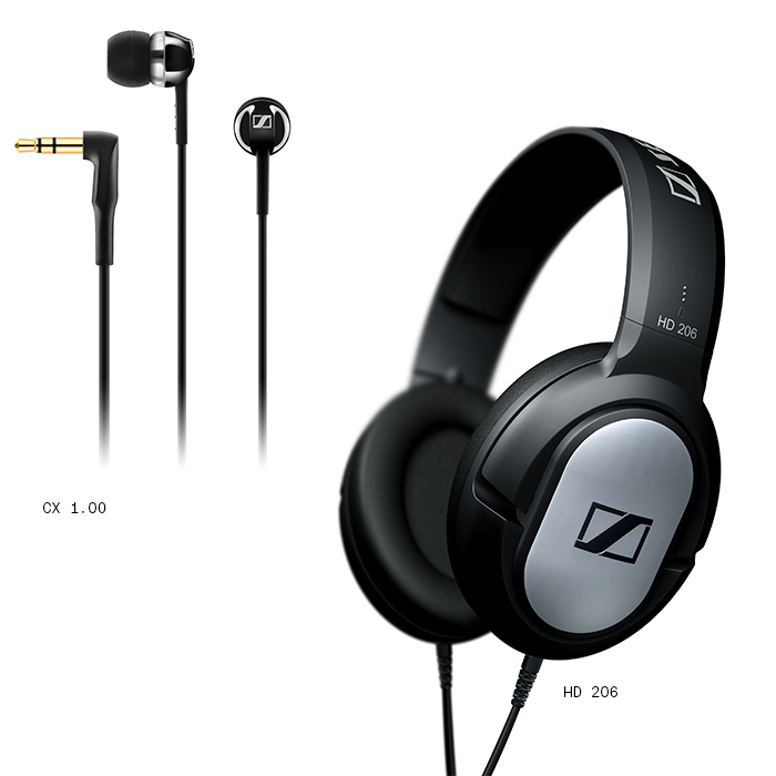 Aud?fonos Sennheiser HD 206 y Cx 100 Black