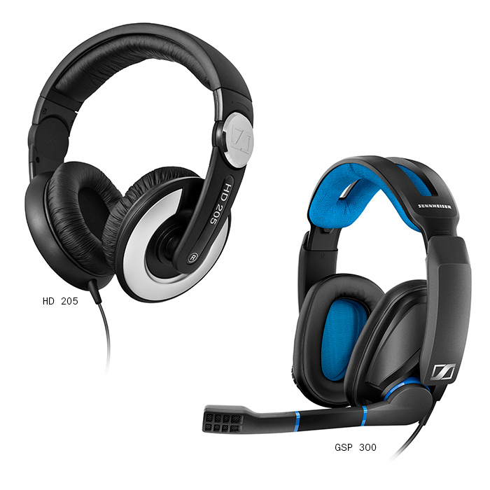 Aud?fonos Sennheiser HD 205 y GSP 300