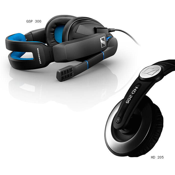 Aud?fonos Sennheiser HD 205 y GSP 300