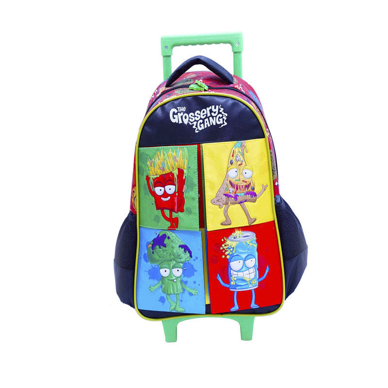 Mochila De Carro Escolar Atm Packs, The Grossery Gang 7116-Negro Con Rojo