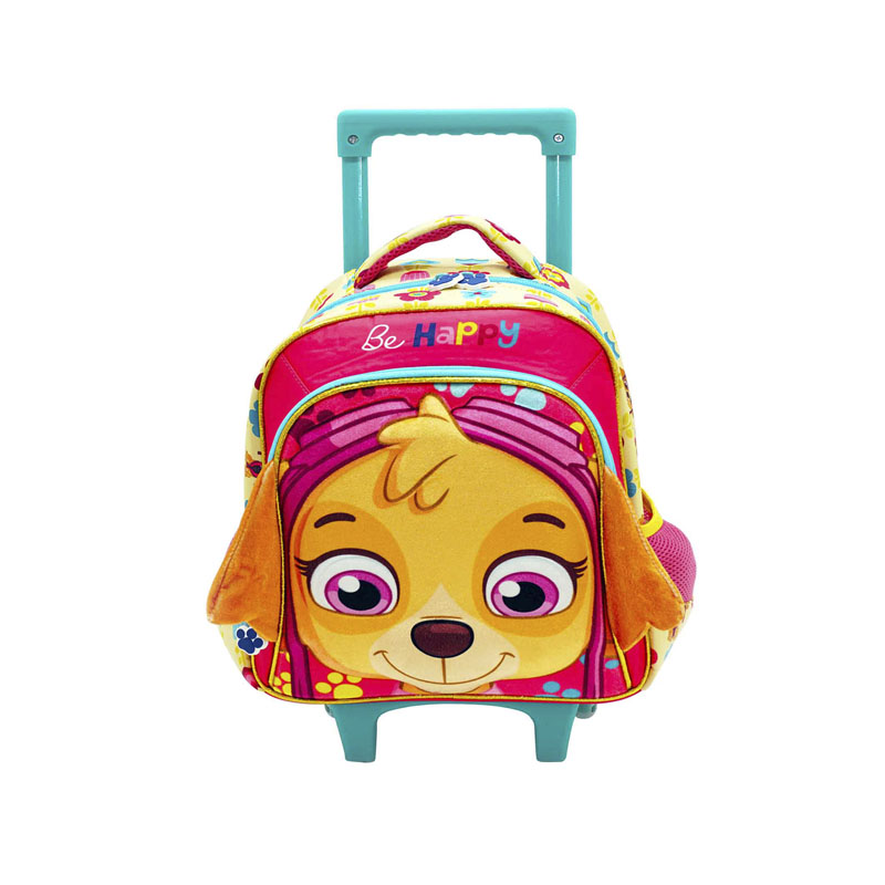 Mochila De Carro Escolar Atm Packs, Paw Patrol 1142-Rosa Con Verde