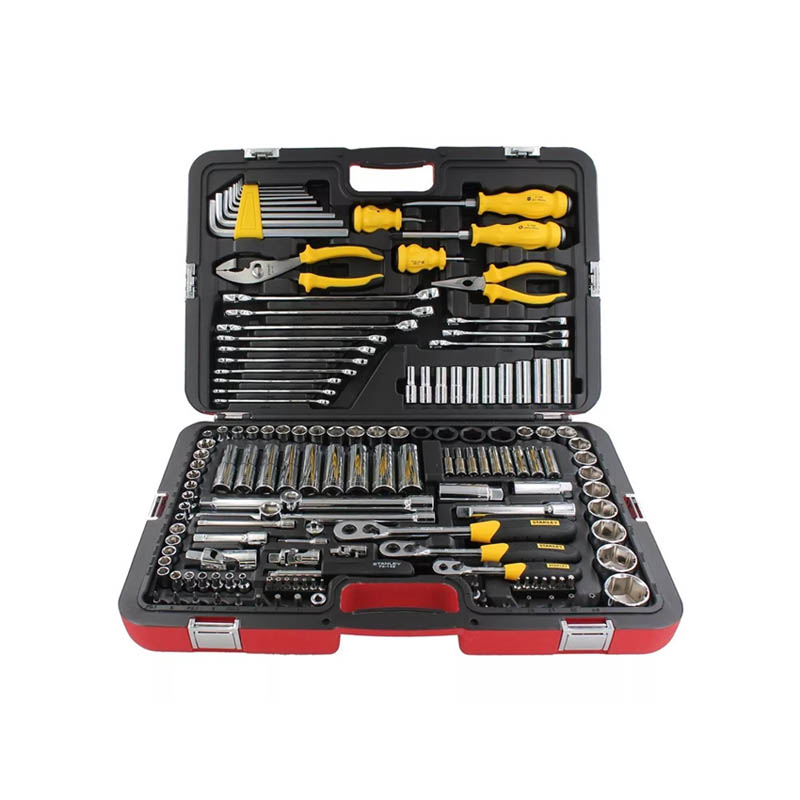 Autocle 1/2-3/8-1/4" 150 Pz Racing Rojo y Amarillo Con Portafolio R99-150La Stanley