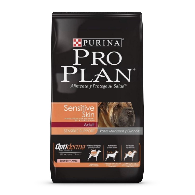 Pro Plan Sensitive Skin Adulto Razas Medianas Y Grandes 3 Kg