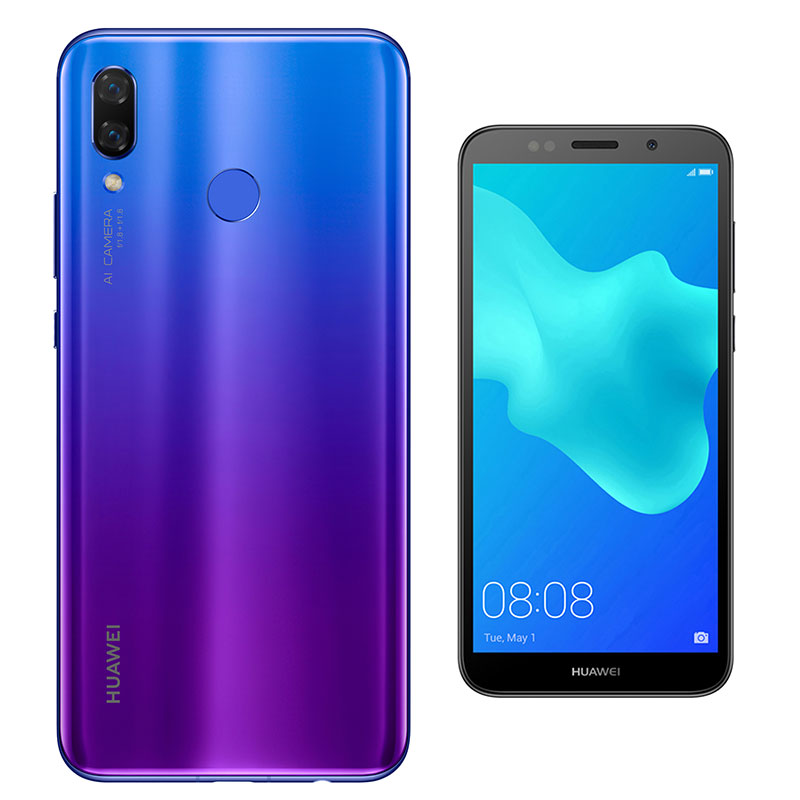 Celular HUAWEI LTE PAR-LX9 NOVA 3 Color MORADO Telcel y llévate de regalo el HUAWEI LTE DRA-LX3 Y5 2018