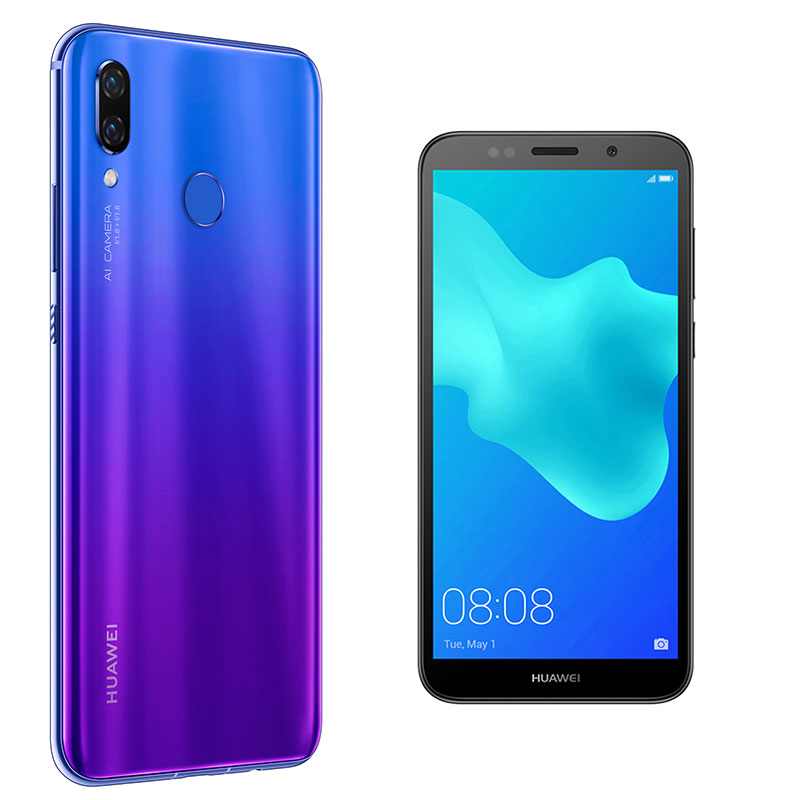 Celular HUAWEI LTE PAR-LX9 NOVA 3 Color MORADO Telcel y llévate de regalo el HUAWEI LTE DRA-LX3 Y5 2018