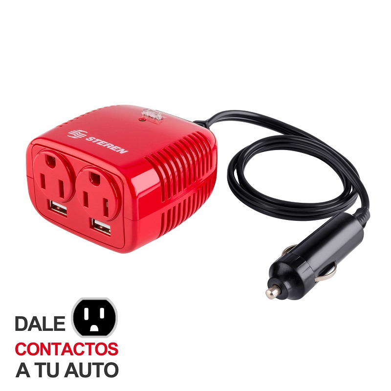 Inversor Corriente Automotriz 150W 12Vcc A 110Vca Steren