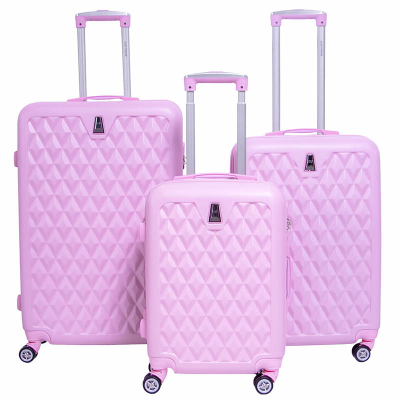 Maletas Set 3 Maletas Equipaje Rosa De Viaje Rigidas Modernas 20