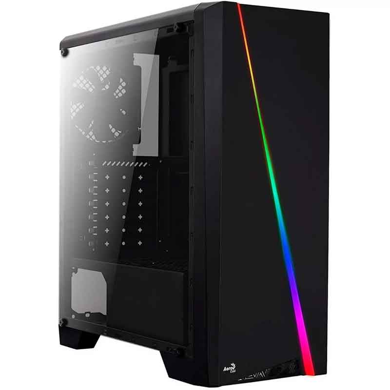 Gabinete Gamer Aerocool Cylon Rgb Atx Media Torre Ventana Acrilico Negro