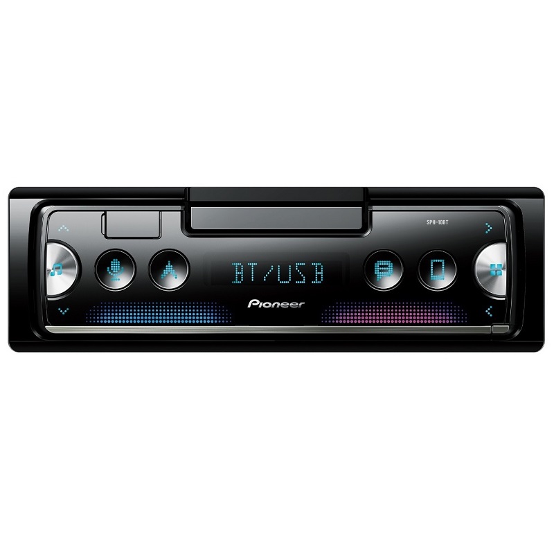 Paquete Pioneer SXT-C10PS Autoestereo Bluetooth Receptor de Smartphone, USB, con Sensores de Reversa