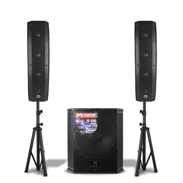Sistema De Audio Profesional Woofer Amplificado De 12” Y 2 Satélites De 4X4”