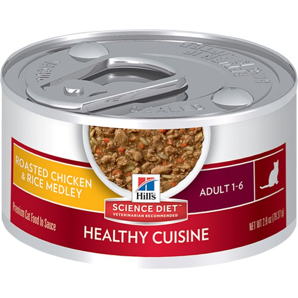 Hills Science Diet Alimento Húmedo Para Gato Adulto Cocina Saludable Roasted Chicken & Rice Medley 0.08 Kg