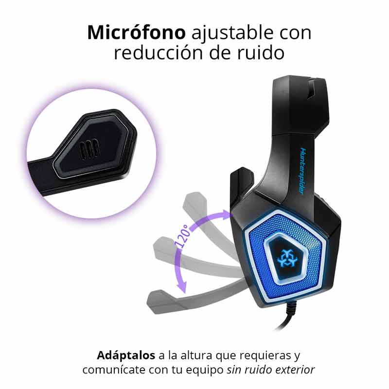 REDLEMON AudÃfonos Gamer V1 con Sonido Estéreo 360° High Definition, Micrófono Ajustable Omnidireccional