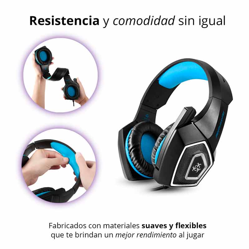 REDLEMON AudÃfonos Gamer V1 con Sonido Estéreo 360° High Definition, Micrófono Ajustable Omnidireccional