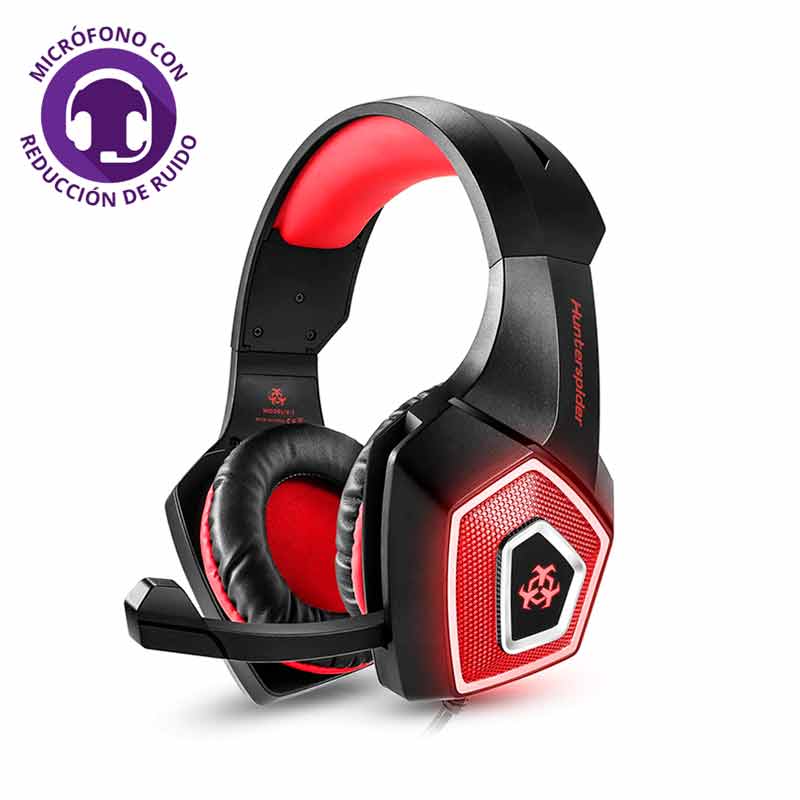 REDLEMON AudÃfonos Gamer V1 con Sonido Estéreo 360° High Definition, Micrófono Ajustable Omnidireccional