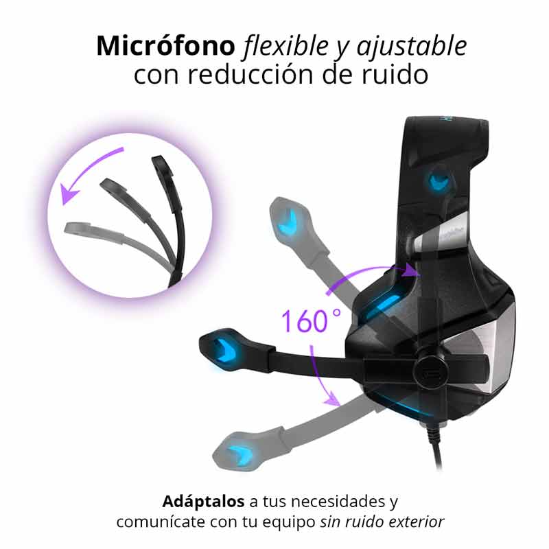 REDLEMON AudÃfonos Gamer V3 con Sonido Estéreo 360° High Definition, Micrófono Ajustable Omnidireccional